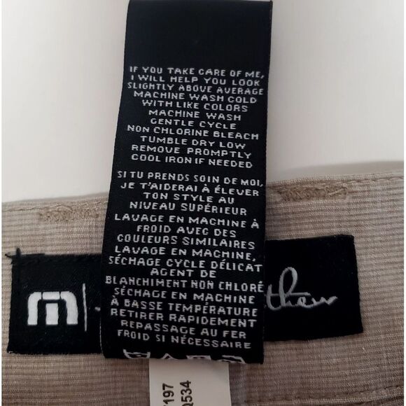 **7-6-25 SOLD OTHER PLATFORM***Travis Mathew Golf Pants 40x32 Tan Weave Linen - Picture 12 of 15